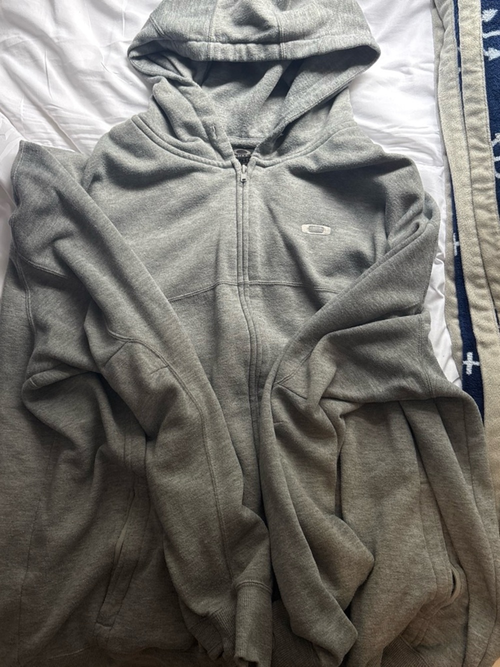 Oakley Men's Light Gray Full-Zip Hoodie